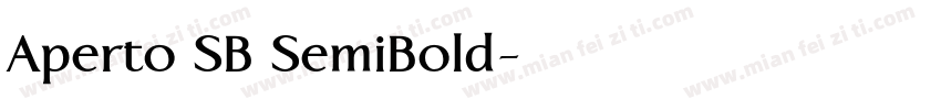 Aperto SB SemiBold字体转换